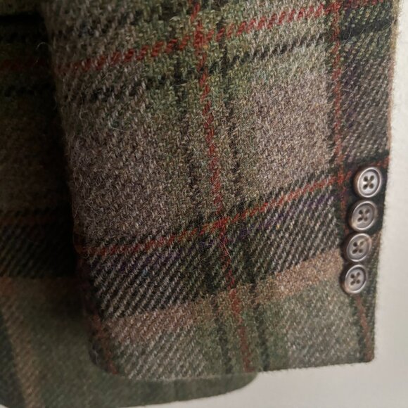 $1398 Polo Ralph Lauren Blanket Plaid Wool Alpaca Tweed Sport Coat Mi Italy- 44L - Picture 4 of 13